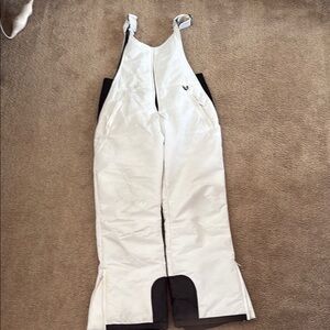 White Snow Bib Overalls